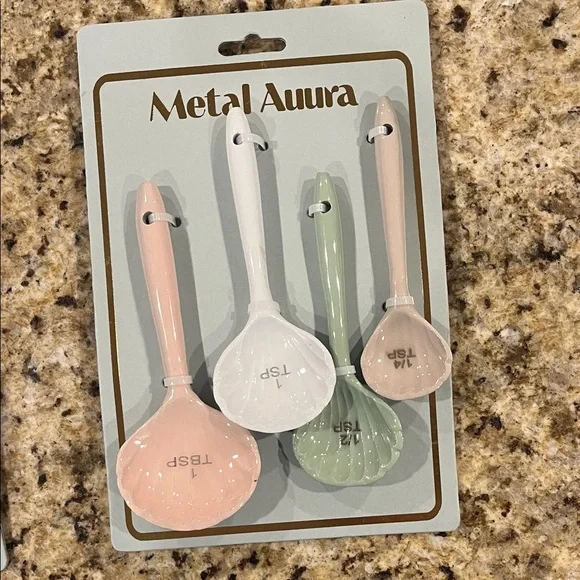 Measuring Spoon Set - Pink, White, Green - Picture 1 of 2